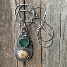 Load image into Gallery viewer, Green Fossil Coral Pendant