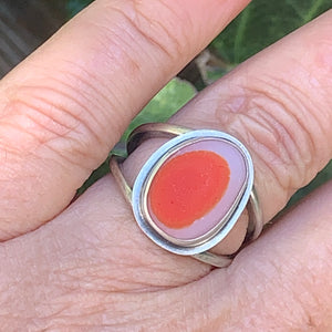 Red Orange Davenport Dot Ring size 8 1/2