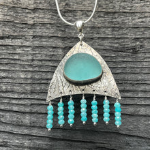 Load image into Gallery viewer, Large Turquoise Squid Pendant #2