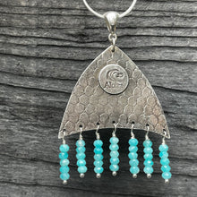 Load image into Gallery viewer, Large Turquoise Squid Pendant #2