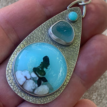 Load image into Gallery viewer, Sitting Mermaid Pendant