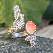 Load image into Gallery viewer, Orange Striped Davenport Mermaid Ring size 5.5