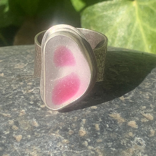 Fuchsia and Clear Davenport Ring Size 10