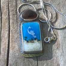 Load image into Gallery viewer, White Diving Mermaid Pendant