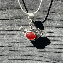 Load image into Gallery viewer, Red Orange Bird Pendant