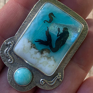 Mermaid Meets Seahorse Pendant