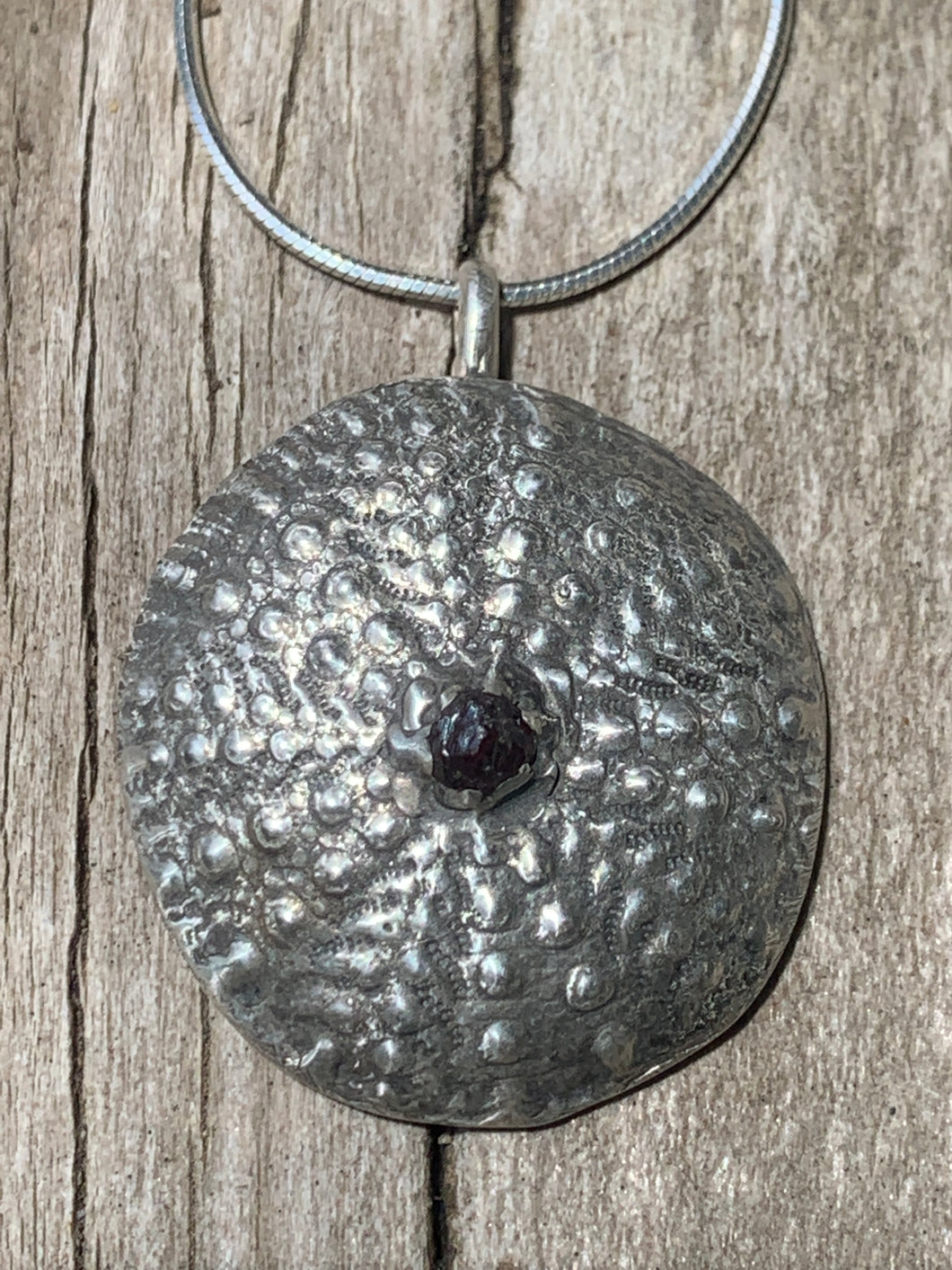 Thames Garnet Urchin Pendant