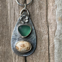 Load image into Gallery viewer, Green Fossil Coral Pendant