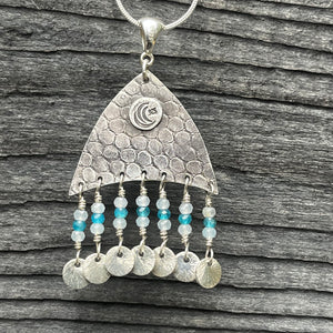 Medium Turquoise Squid Pendant