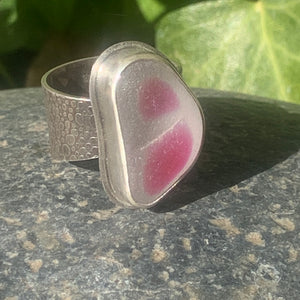 Fuchsia and Clear Davenport Ring Size 10